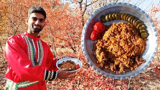 Village Food  Best Stanboli Loobia Polo Recipe in the Village  Staffed Rice 2021 [upl. by Nyliak55]