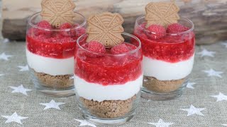 Weihnachtsdessert in 5 Minuten gezaubert SpekulatiusHimbeereCreme [upl. by Drofiar]