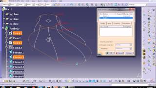 CATIA V5R20 MODELING MULTI SECTION SOLID 1 [upl. by Karine]