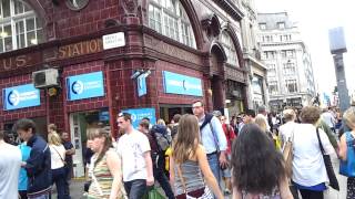 LONDON  OXFORD STREET  HARE KRISHNA  OXFORD CIRCUS UNDERGROUND 040912 [upl. by Berlin]