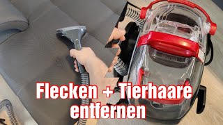 Erbrochenes und Katzenhaare von Couch entfernen  Bissell SpotClean Pro 1558N  RolloTollo Blue Pet [upl. by Imotih]