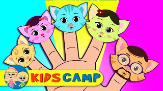 Colored Cats Finger Family  Episode 10  More Nursery Rhymes And Kids Songs by KidsCamp [upl. by Golda]