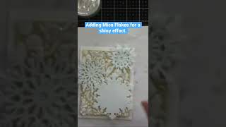 Adding Mica Flakes for a shiny effect createitwithjoy christmascard [upl. by Elvyn]