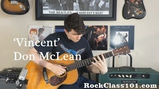 Vincent  Don McLean Solo Acoustic Guitar [upl. by Melvena934]