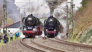 Steam Train Race up the Tharandt Incline  8K HDR [upl. by Neirbo]