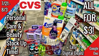 CVS Free amp Cheap Coupon Deals amp Haul 721  83 Free Personal Care amp Beauty 🥰 Learn CVS Couponing [upl. by Nnaillij]