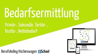 Bedarfsermittlung und Bedarfsarten einfach erklärt Primär Sekundär Nettobedarf Bruttobedarf [upl. by Ava]