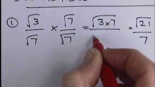 How to rationalise the denominator with surdswmv [upl. by Maxia]