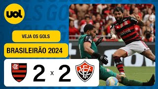 FLAMENGO 2 x 2 VITÓRIA VEJA OS GOLS DE GABIGOL ALERRANDRO E  NA ÚLTIMA RODADA DO BRASILEIRÃO 2024 [upl. by Stockton]