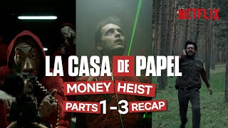 Money HeistLa Casa de Papel Parts 13  Official Recap [upl. by Juieta417]