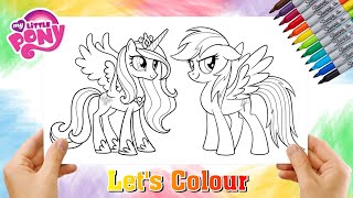 Coloring My Little Pony  Coloring Pages My Little Pony  Coloring Princess Cadance MLP [upl. by Ynnos858]