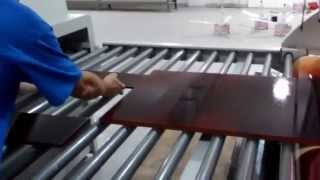 UV Lacquer Spraying Machine of Partex  Cefla Brand Italy [upl. by Neelyt]