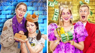 HOW TO BECOME A PRINCESS  Funny Rich vs Broke School Situations by 123 GO GLOBAL [upl. by Hpesoy316]