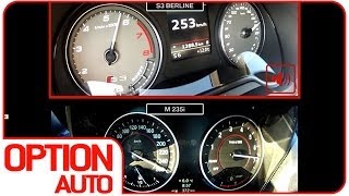 0260 kmh  BMW M235i VS Audi S3 Berline Option Auto [upl. by Cathie]