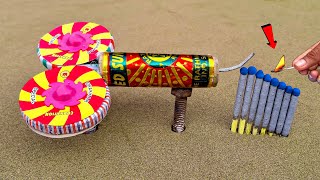 Diwali 2 Chakri And Rocket Combo Vs Matchstick Chain Reaction Domino  Crackers Amazing Experiment😱 [upl. by Descombes138]