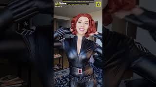 Rate the Best Marvel Black Widow Cosplay Costume  1000 Likes Dance Contest⭐🖤 [upl. by Dominik]