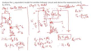 Emitter follower re model Few Minutes Learning [upl. by Garibald]