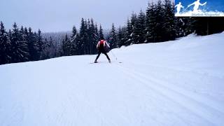 Langlauf Technik Halbpflug  Schneepflug in der Spur [upl. by Wyndham]