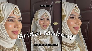 Textured skin ൽ glowy makeup ചെയ്യുന്നത് കണ്ടാലോ😍muslim bridal glowy makeup amp hijab tutorial [upl. by Ahras]