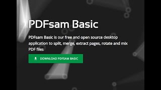 How to merge and split pdf files using PDFSam Basic software [upl. by Bikales711]