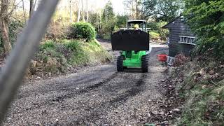 Avant 423 towing 2 ton trailer up hill [upl. by Stasny740]