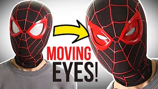 SpiderMan Miles Morales Mask With MOVING LENSES DIY No Electronics [upl. by Ylyl861]