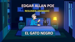 Edgar Allan Poe  El gato negro resumen animado [upl. by Nommad]