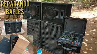 Reparación de bafles de sonido con bosina peavey y sound barrier americana [upl. by Aynnat]