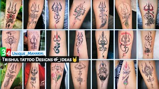 Lord Shiva Trishul tattoo 33  trishul tattoo design  trishul tatoo  mahakal tattoo [upl. by Halyahs]