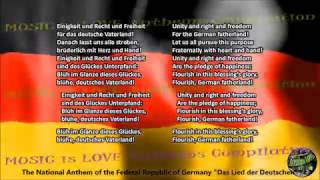 Germany National Anthem with music vocal and lyrics German wEnglish Translation [upl. by Naujed363]