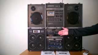 Loudest vintage boombox Panasonic RXA5 versus RX6400 National RXA2 [upl. by Ulane]