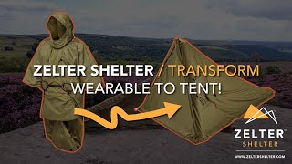 Zelter Shelter Quick Transform  Wearable to Tent [upl. by Dielu]