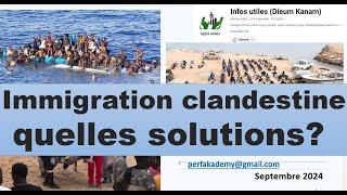 Immigration clandestine quelles solutions [upl. by Terena]