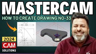 Mastercam 2024 Programming Tutorials In Hindi  Mastercam Practice Drawing no 33 tutorial in hindi [upl. by Dilisio939]