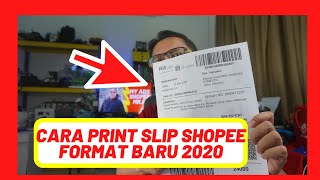 CARA PRINT FREE SHIPPING WAYBILL BARU DARI SHOPEE 2020 [upl. by Rinum104]