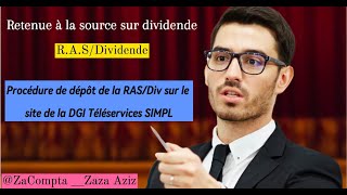 La nouvelle Procédure de paiement de la RASDiv sur le site DGI Téléservices SIMPL [upl. by Ultan901]