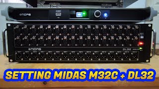 SETTING MIDAS M32C  DL32 [upl. by Euqimod]