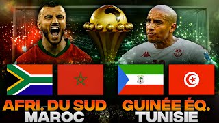 🔴🇿🇦🇲🇦AFRIQUE DU SUD  MAROC LIVE   🇬🇶🇹🇳GUINEE EQUATORIALE  TUNISIE LIVE  QUALIFICATION CAN 2023 [upl. by Derrik]