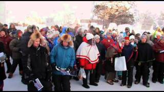 Demonstration mot gruvor på Jokkmokks marknad 2012 [upl. by Lladnarc]