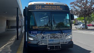 Special Ride on CTTransit 2105 On Route 234 [upl. by Kcirted887]