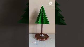 Christmas tree craft ideas  3D Christmas tree craft shorts [upl. by Anaigroeg]