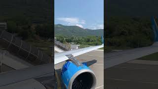 BEAUTIFUL VIEW TIVAT AIRPORT SERBIA🌅🏞️😍🌷 travel youtubeshorts trending shorts viralvideo [upl. by Aremmat]