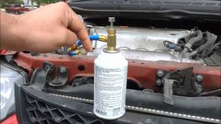 How To Refill AC Refrigerant In A Car R134a FULL Tutorial [upl. by Voorhis]