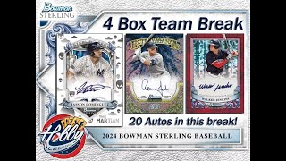 2024 Bowman STERLING 4 Box Team Break 1 eBay 100924 [upl. by Narual]