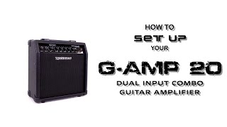 How To Set Up Your Rockville GAMP 20 Watt Guitar Amplifier Dual Input Combo Amp Bluetooth amp Delay [upl. by Sewole]