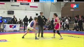 WM 53 KG  Vanessa Brown vs Whitney Conder [upl. by Ledairam]