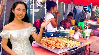 Local street food market in Yangon [upl. by Schluter]