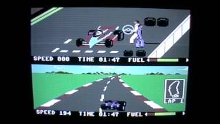 Lets Compare Pitstop II  C64 vs Atari 800XL [upl. by Einnej76]