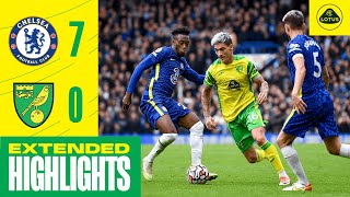 EXTENDED HIGHLIGHTS  Chelsea 70 Norwich City [upl. by Enimrac869]