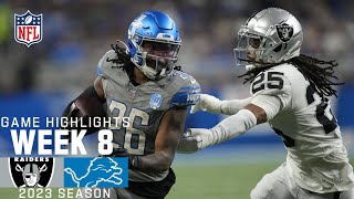 Las Vegas Raiders vs Detroit Lions  2023 Week 8 Game Highlights [upl. by Htennek]